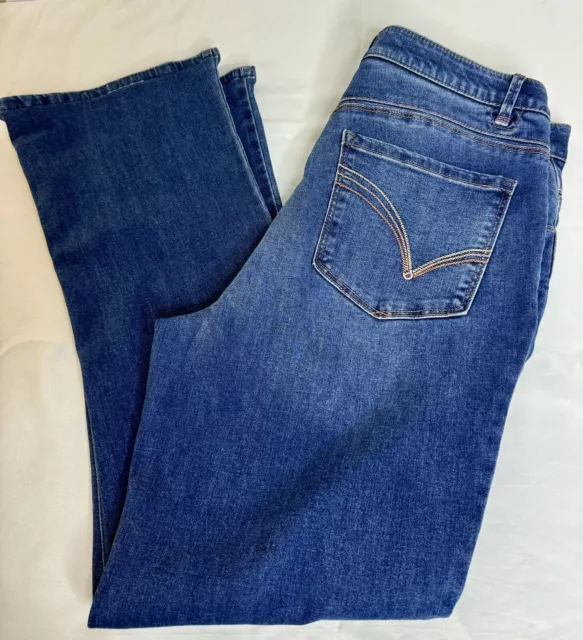 Democracy “Ab" solution Size 12 Cascading "D" Embroidery Pocket Jeans (Hemmed)