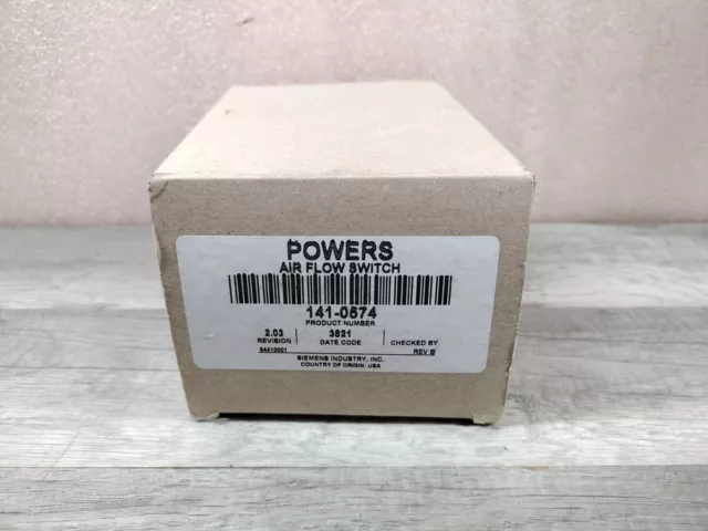 Powers Air Flow Switch 141-0574