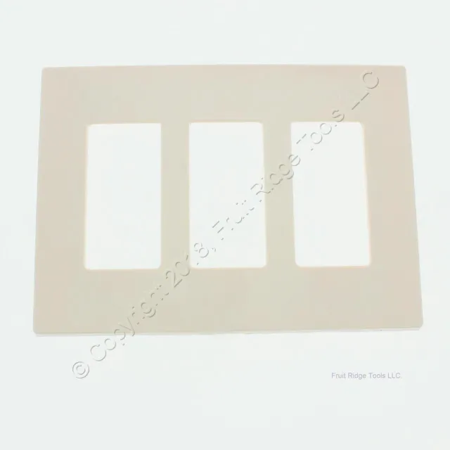 Leviton Lt Almond 3-Gang Midway Decora GFCI Screwless Wallplate Cover SJ263-ST