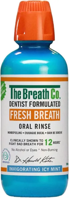 The Breath Co Zahnarzt formuliertes Mundwasser - eisig neuwertig Geschmack 500ml