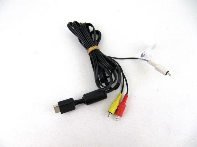 TV AV RCA Audio Video Cable SONY Playstation 1 2 3 PS1 PS2 PS3 Lead GENUINE Rare