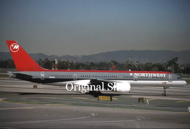 Aircraft Slide - Northwest B.757 N514US @ Los Angeles 1994  (B135)