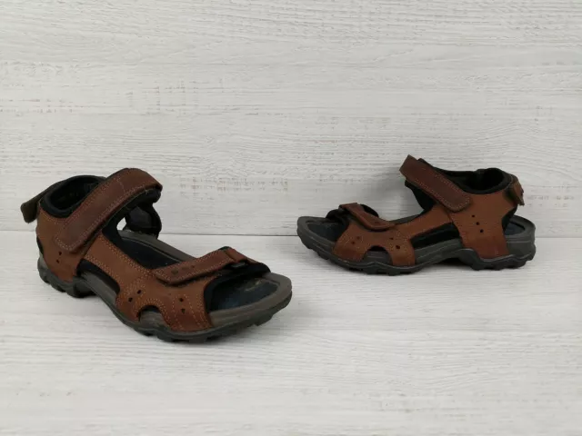 ECCO FYM LEATHER SANDALS Navajo Brown Men s Trail Walking UK 8