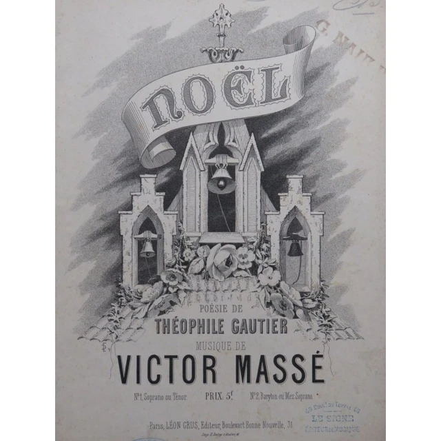 MASSÉ Victor Noël Chant Piano ca1885