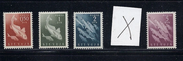 TRIESTE ZONE B 1950 POSTAGE DUES Scott J6-J10 (minus J9) VF MLH