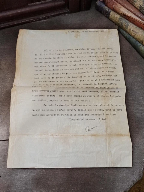 Lettre manuscrite 1939-1945 - Témoignage émouvant de guerre à