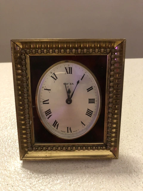 Swiza 8 Giorni Orologio Sveglia Da Tavolo Con Cornice
