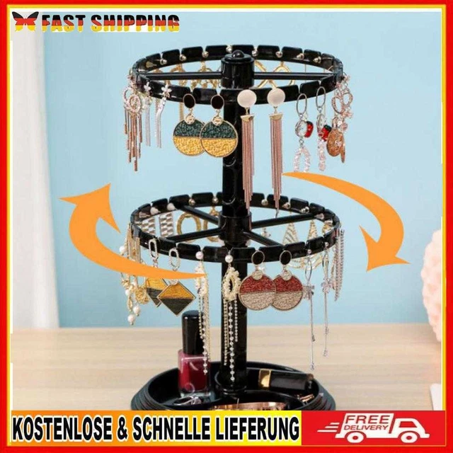 Sebulo Schmuckständer Halter, drehbarer Schmuck Organizer, Schmuck Halskette Stä