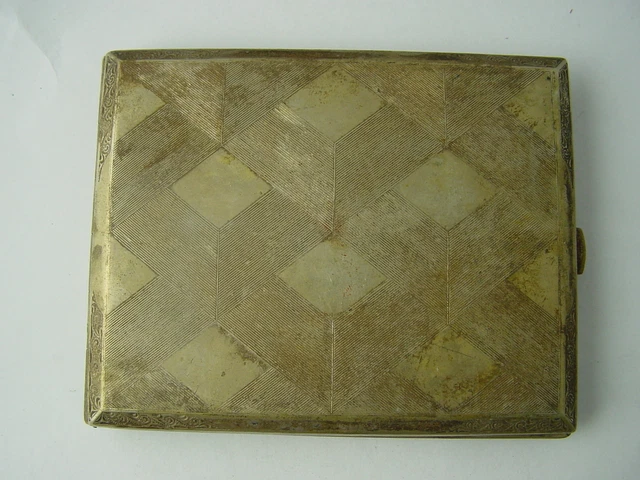 GARGOYLE Marine Oils Vintage Cigarette Case Mobiloil Zigarettenetui D.R.G.M.