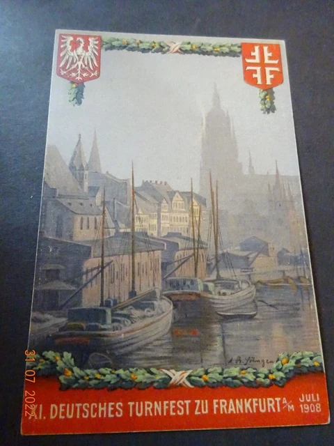 DR  Ganzsache - Privatganzsache PP27 C84-02 Turnfest Frankfurt 1908