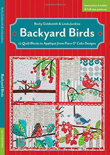 Backyard Birds : 12 Edredón Bloques A Aplique De Pieza O ' Tarta Diseños Por