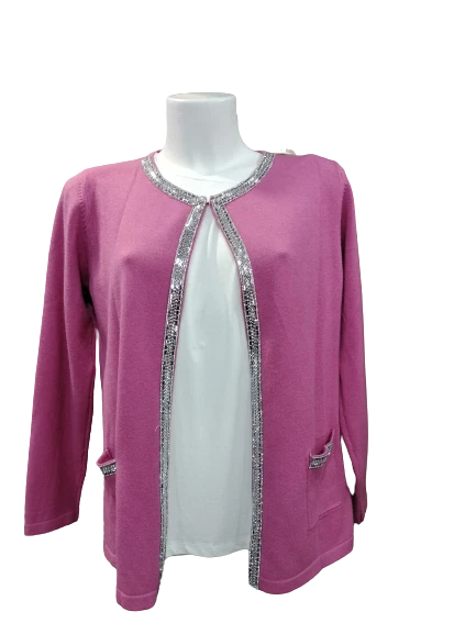 Cardigan donna elegante coprispalle bolero manica lunga giacca maglia aperta