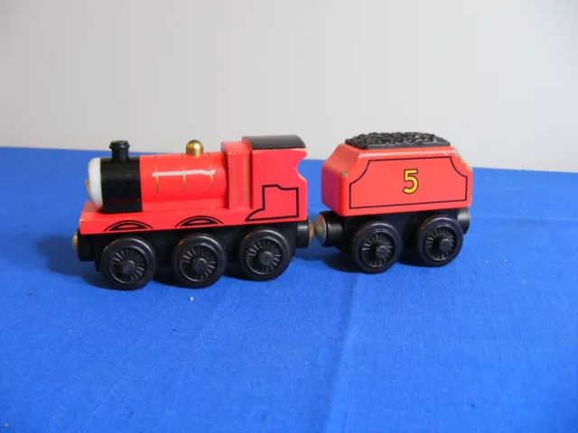 James & Tender  - Thomas Tank Friends wooden railway trains engine - D