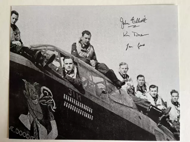 Lancaster “WE DOOD IT” Photo Signed 3 WW2 RAF Crew Members