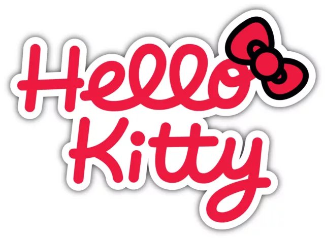 Hello Kitty Slogan Cartoon Sticker Bumper Decal - ''SIZES''