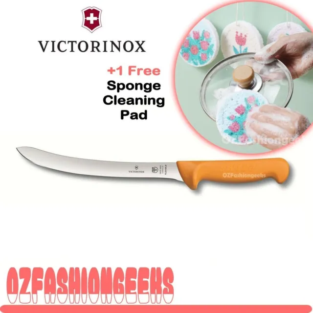Victorinox Swibo Filleting Knife 20cm Curved Flexible Blade 5.8452.20 Orange Po