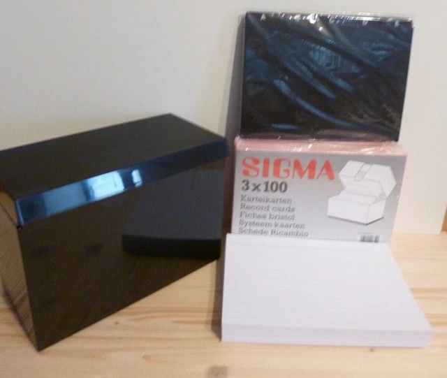 Kartei BOX Herlitz DIN A 5 + 300 neue Karten mit ABC Register und ca 100 weise