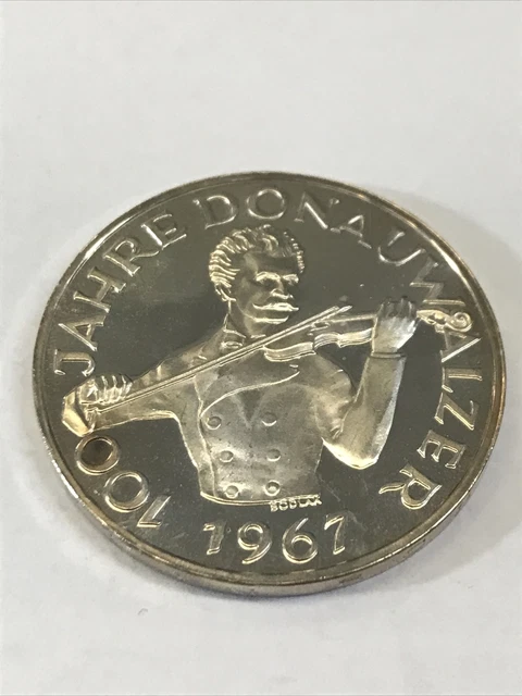 AUSTRIA ~ 1967 .900 SILVER 50 SCHILLING ~ BEAUTIFUL COIN....c