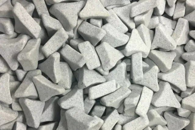 2 Lb., Ceramic Tumbling Media Abrasive Polish Metal Debur Tumbler 1" Angle Cut