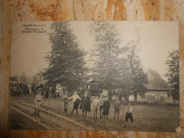 CPA  carte postale Maule pèlerinage de la chapelle saint léonard