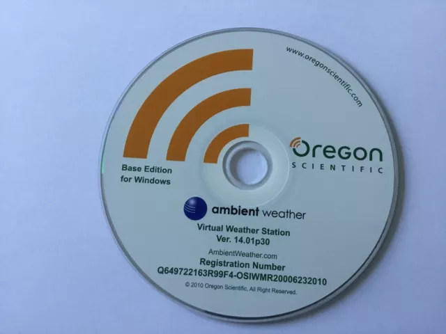 LOGICIEL STATION  METEO OREGON SCIENTIFIC  PRO ambient WEATHER .