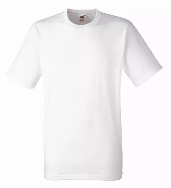 6 Fruit Of The Loom Heavy Cotton White T Shirts S-Xxl Free Postage