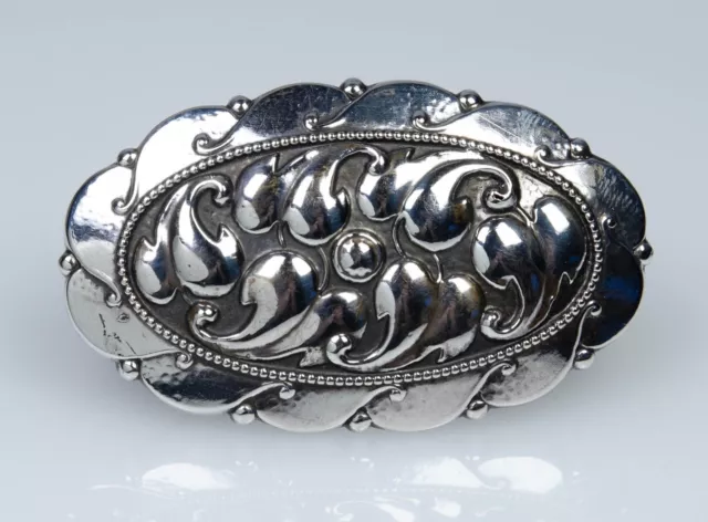 800 Argent - Antique Art Nouveau Broche - GEBRÜDER FALK, Pforzheim