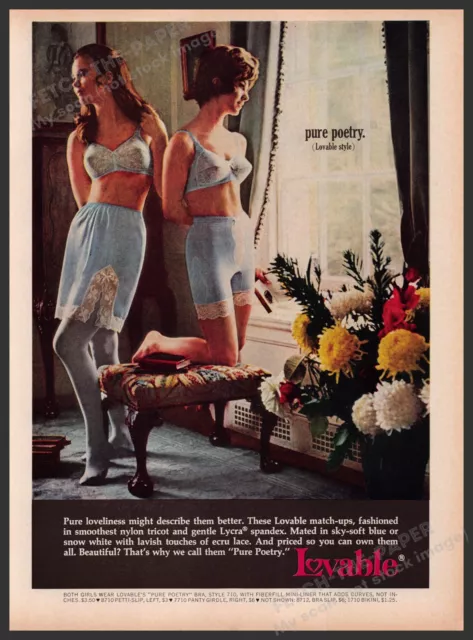 Lovable Lingerie 1960s Print Advertisement 1969 Girdle "Pure Poetry"