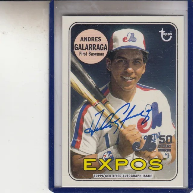 2019 Topps Archives Fan Favorites Andres Galarraga Expos 50 Autograph Auto