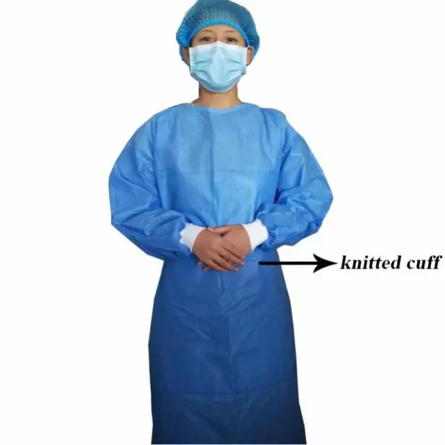 Disposable  Gown Single-Use, Full Back, Fluid-Repellent
