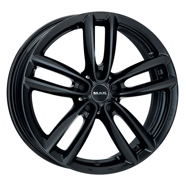 Jantes MAK XLR 7x17 Noir Brillant - 4x108, ET25, Centrage 65.1 Mm (Pour Peugeot 206, 207, Citroën C3, Etc.)