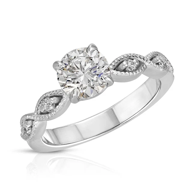 Bague éternité 2.00Ct Diamants Simulés - Or Blanc 14K Plaqué - Argent 925 - Taille Universelle