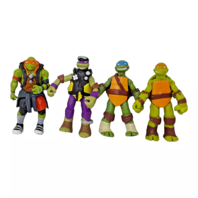 Lot of 4 TMNT Teenage Mutant Ninja Turtles Action Figures Mixed Lot