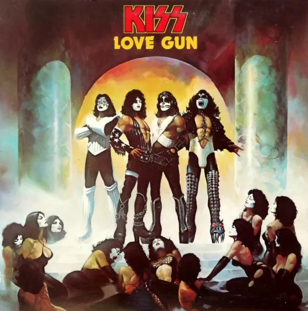 KISS Love Gun BANNER HUGE 4X4 Ft Fabric Poster Tapestry Flag album cover art
