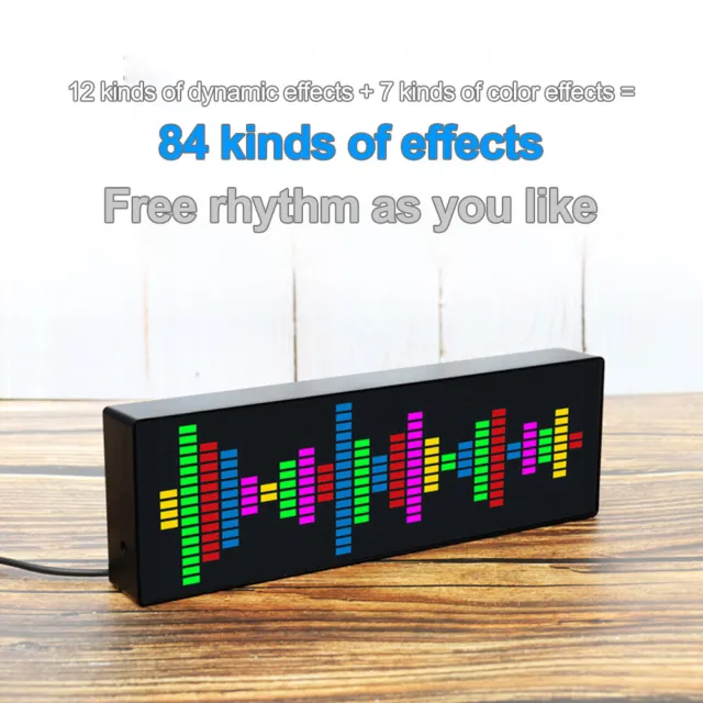 LED Music Spectrum Rhythm Display Car Audio Level Indicator Atmosphere Lamp UK