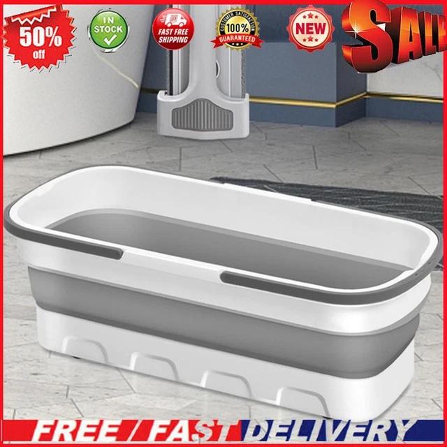 Fishing Pail Tools with Handle Space-Saving Reusable for Washing Fishing Camping