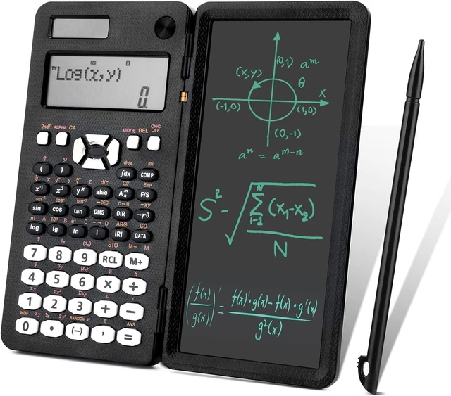Calculatrice Scientifique 240 Fonctions Avec Écran 2 Lignes & Ardoise Écriture 6 Pouces