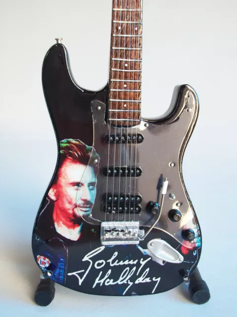 Guitare miniature Fender stratocaster Johnny Hallyday