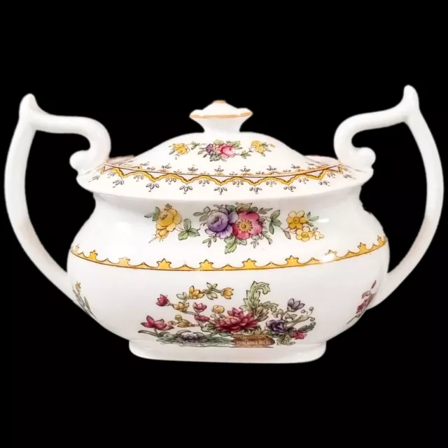 Spode Hueso China "Peplow CM Bol para Azúcar Harrods, Chinesca Flores Rd. 568948