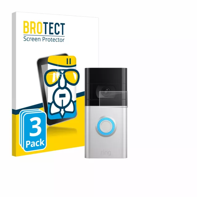 3x Flexible Protection Ecran Verre Film Protecteur pour Ring Video Doorbell 3