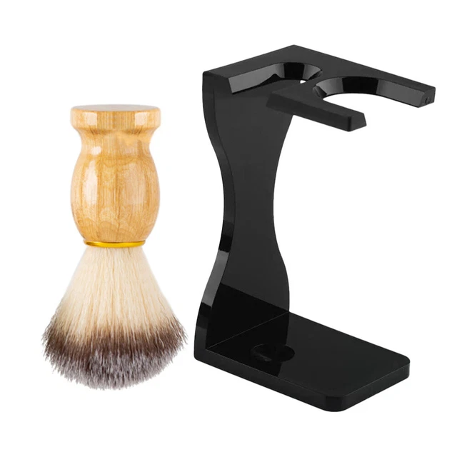 Set da barba comodo graffetta abiti da uomo spazzola da barba salone pennello da barba acrilico