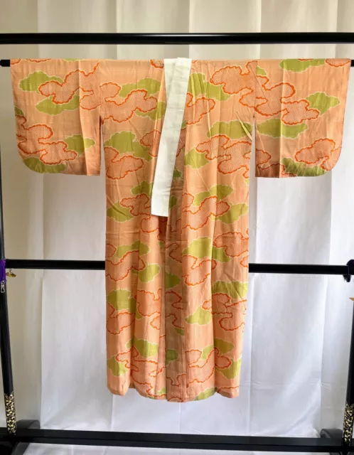 Vintage Japanese Silk Juban kimono - Antique Women's NagaJuban Kimono Robe
