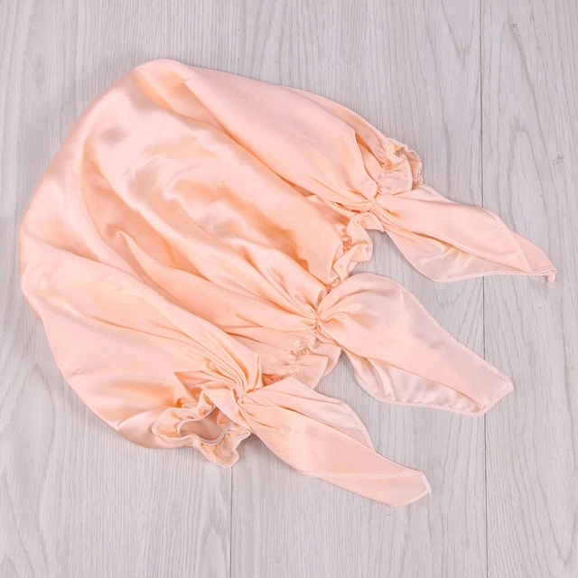 Cappello da notte signorina morbido berretto da sonno in raso gomme per capelli seta