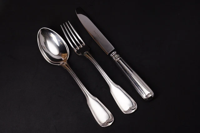 Menübesteck Messer Gabel Robbe & Berking 925 Silber R&B Alt Faden