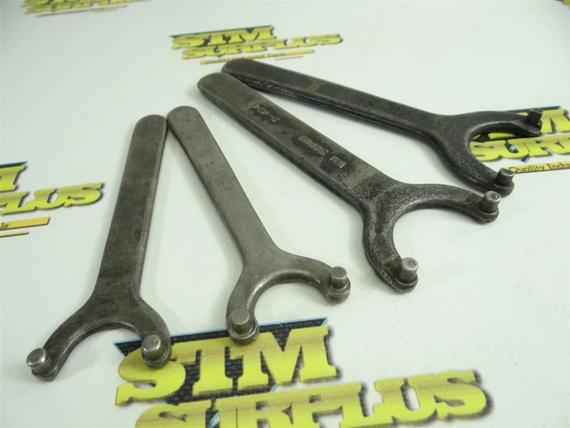 Lot Of 4 Face Spanner Wrenches 1-1/4" & 1-3/4" Armstrong Williams Sopko