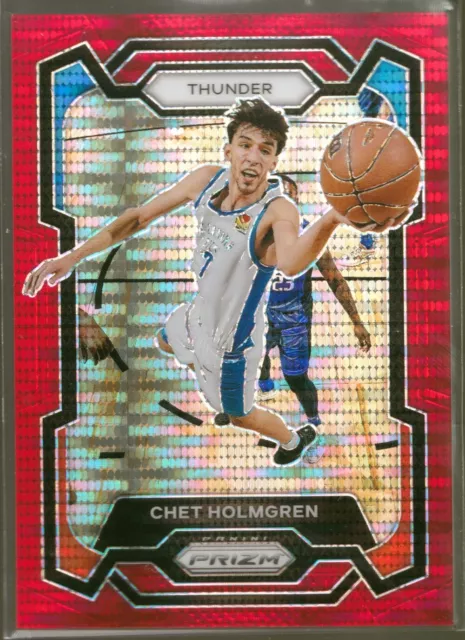 2023-24 Panini Prizm Prizms Red Seismic #115 Chet Holmgren 174/299