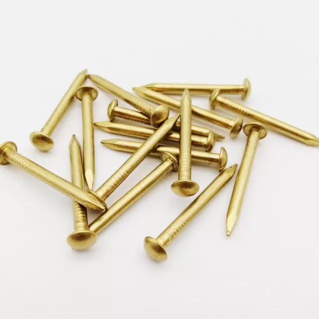 10/100X Pure Copper Brass Small Mini Round Head Nail Tack Dia=1.2-2.8mm L=8-50mm