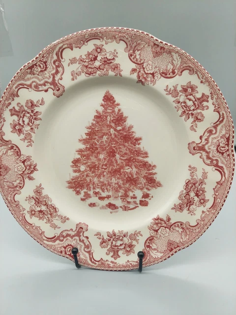 Johnson Brothers Old Britain Castles Pink Christmas One Dinner Plate 10 Inch