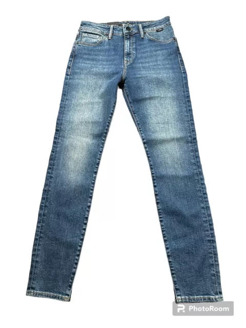Mavi Lucy Jeans Womens Size Super High Rise Super Skinny 27 Dark Wash Denim