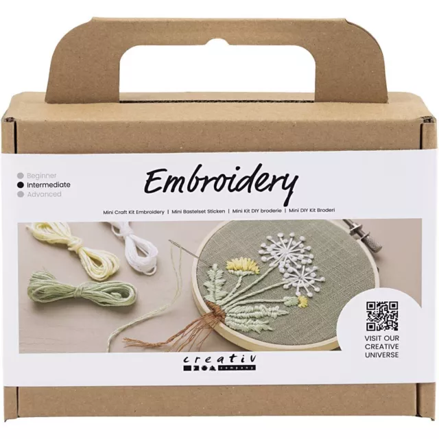 CREATIV COMPANY CREATIVE Mini Knitting Kit - Dandelion in Embroidery ...